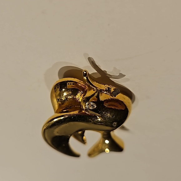 Weigeroff "W" Goldtone Pease Dove Brooch - Picture 3 of 6